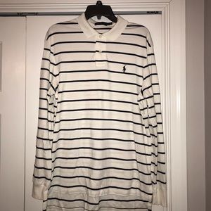 Never worn striped three button polo